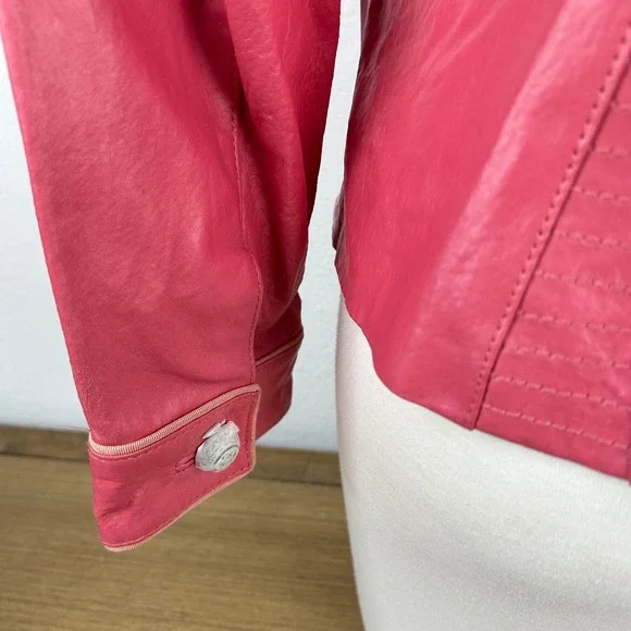 Bradley Bayou Pink Leather Blazer XS Regina George Mean Girls Elle Woods Costume - Picture 10 of 12